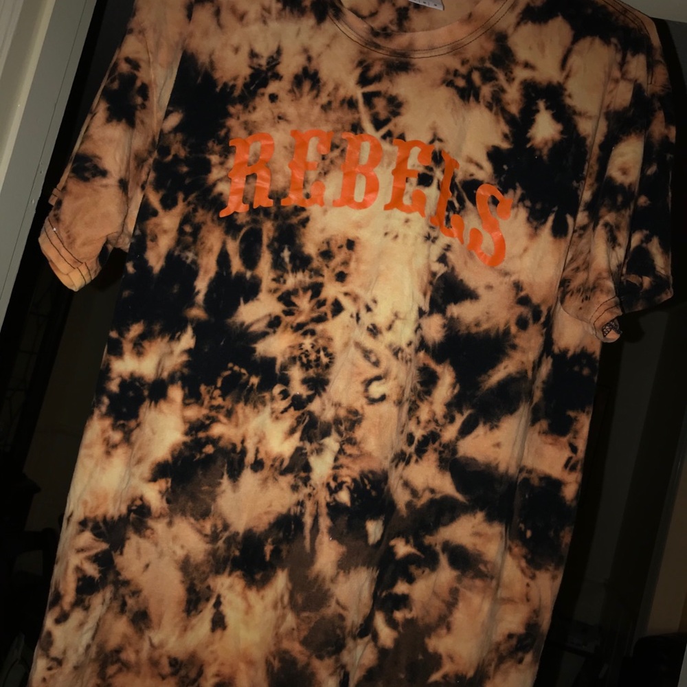 Vintage bleach tie dye t shirt size Large